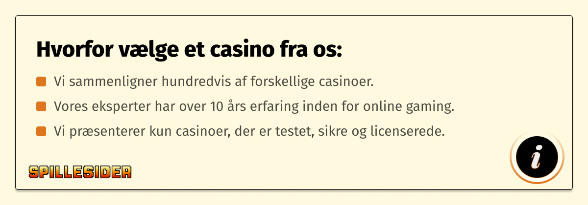 sammenligner bedste casinoer til danskere